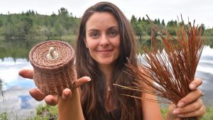 Making a Basket from PINE NEEDLES | Start to Finish Project