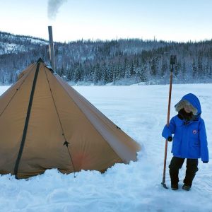 Extreme Winter Camping in Alaska (-26C) Backcountry Hot Tent Camping with Kids